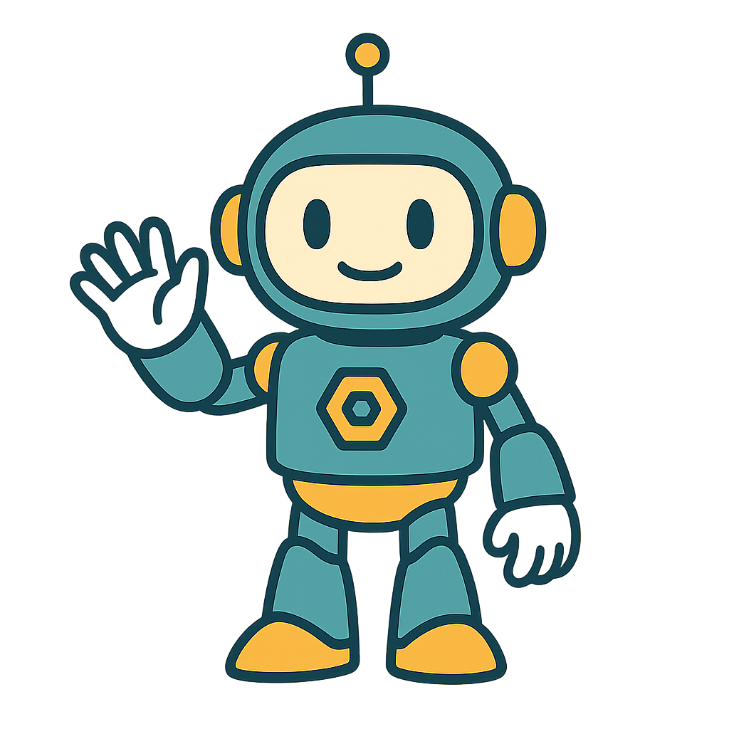 Mascotte The Learning Society souriante